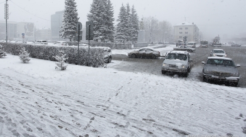 В Первоуральске выпал первый снег